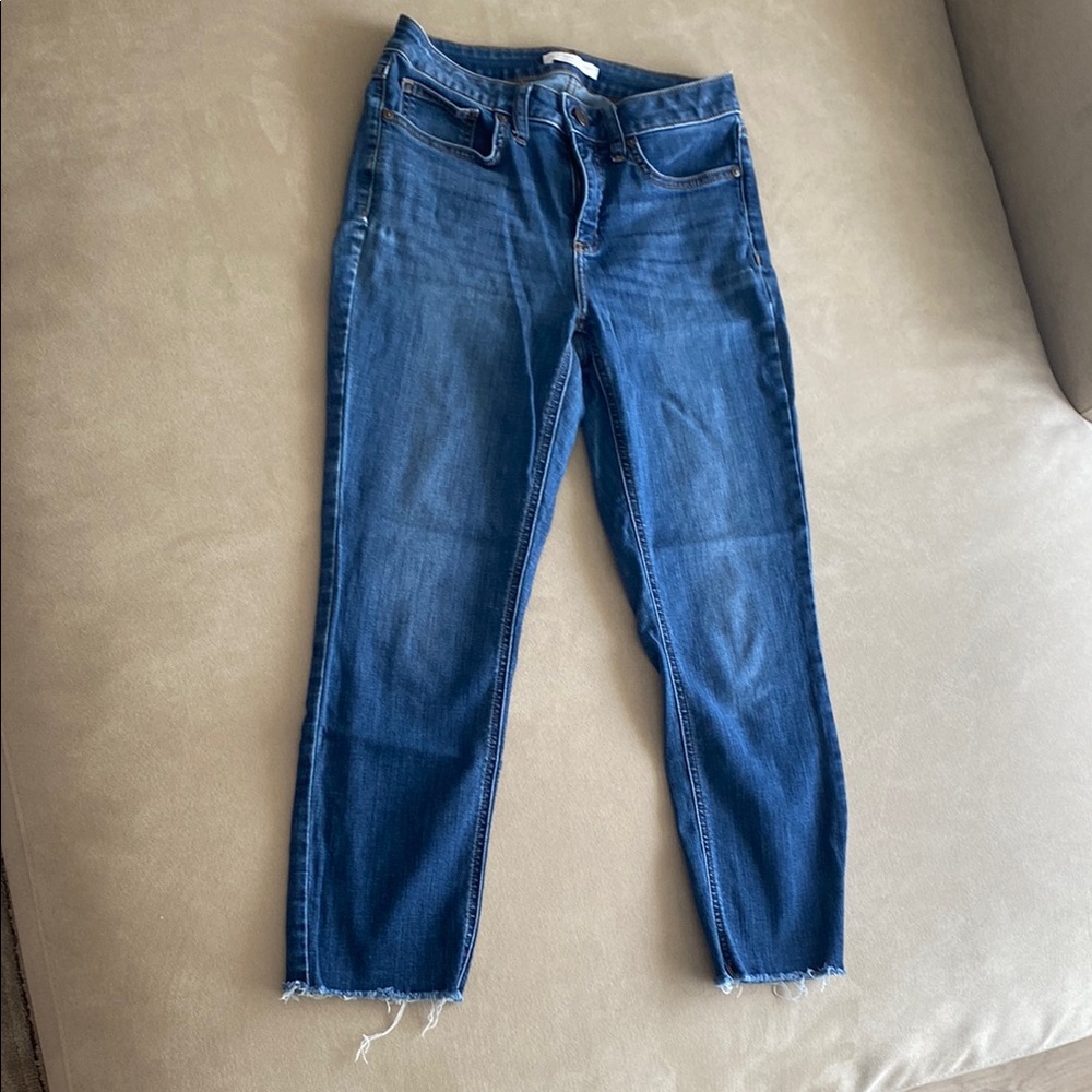 LC Lauren Conrad Blue Ankle Cropped Jeans
